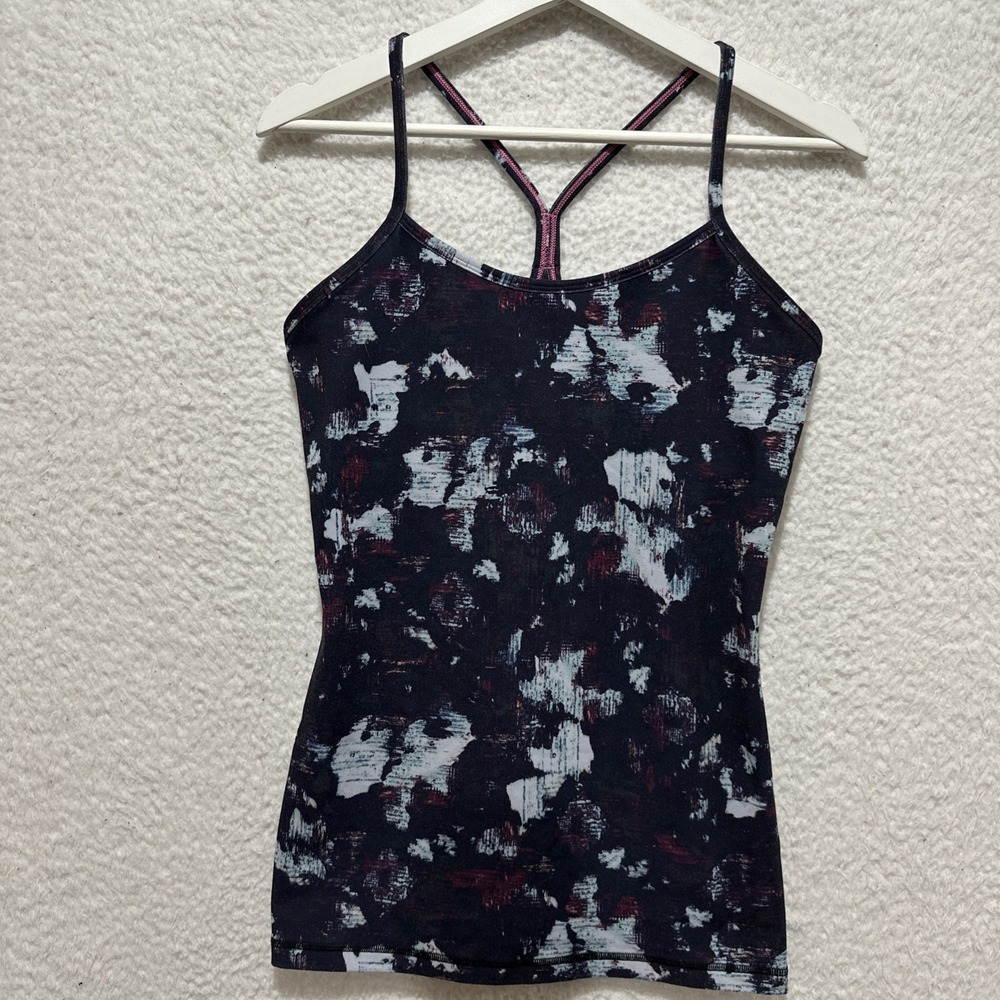 Lululemon Power Y Tank Top Racer Back Activewear Shirt Multicolor Women's Size 8